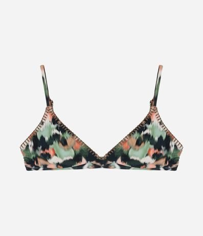Bikini Top Triángulo Fixo en Microfibra con Estampa Tie Dye 5