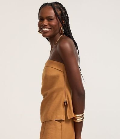 Blusa en Sastrería Twill Sin Breteles 3