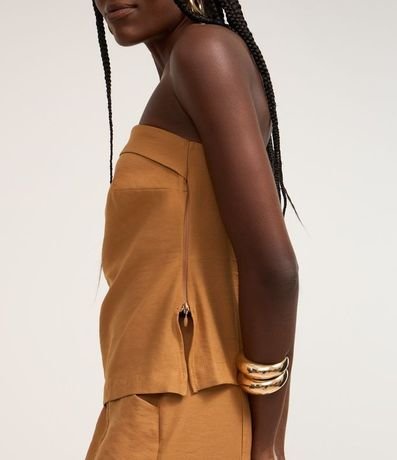 Blusa en Sastrería Twill Sin Breteles 4