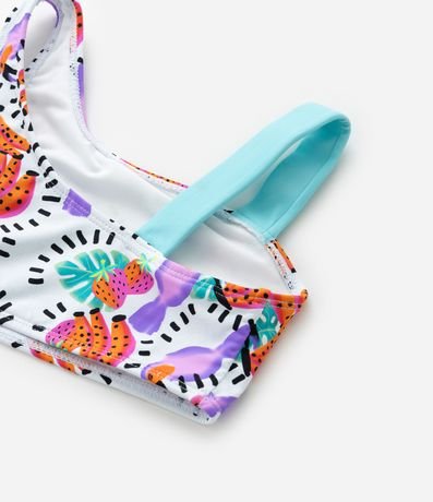Bikini Infantil con Protección UV y Estampa Frutas - Talle 5 a 14 años 4