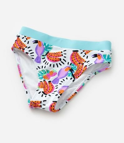 Bikini Infantil con Protección UV y Estampa Frutas - Talle 5 a 14 años 6