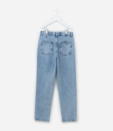 Pantalón Mom Infantil en Jeans con Bordados de Corazones - Talle 5 a 14 años 2