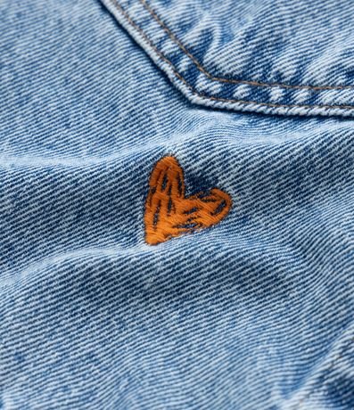 Campera corta Infantil con Bordado de Corazones - Talle 5 a 14 años 5