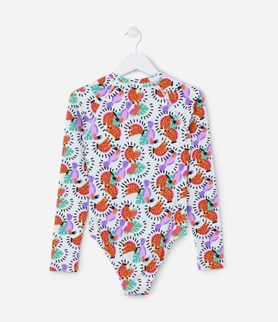 Malla Infantil con Estampa Frutas y Protección UV - Talle 5 a 14 años 2