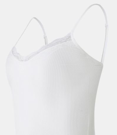 Blusa de Pijama Bretel Fino en Poliamida Seamless con Encaje 5