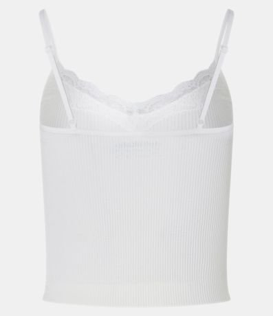 Blusa de Pijama Bretel Fino en Poliamida Seamless con Encaje 6