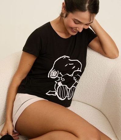 Blusa de Pijama con Estampa Snoopy y Peach Touch 2