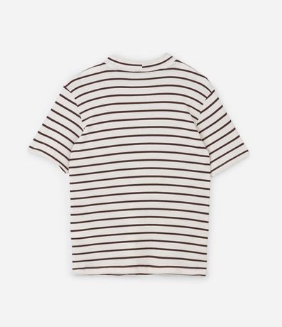 Blusa en Rib con Cuello Alto y Rayas Curve & Plus Size 5