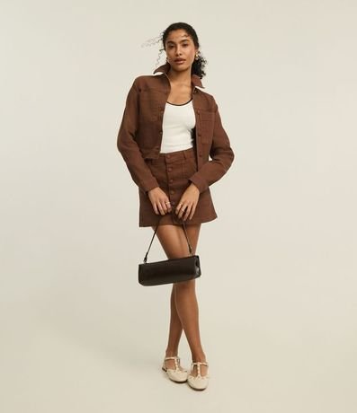 Campera Regular en Sarga Cotelê con Bolsillos Delanteros 2