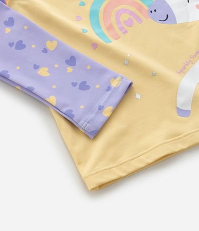 Conjunto Infantil con Protección UV y Estampa de Unicórnio y Corazones - Talle 6 Messe a 4 años 8