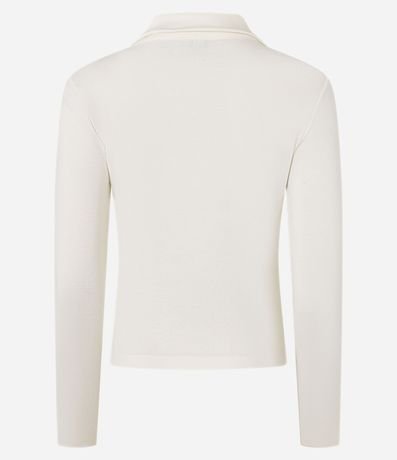 Blusa Polo en Rib de Algodón con Mangas Largas 5