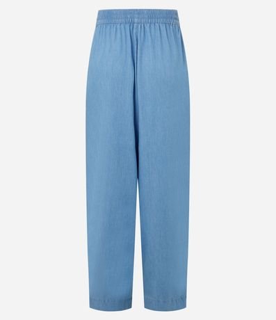Pantalón recto en Jeans con Cintura Elástica Diferenciado 5