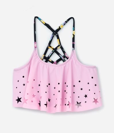 Bikini Infantil con Protección UV y Recortes de Estrellas - Talle 5 a 14 años 3