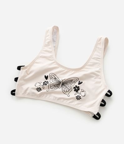 Bikini Infantil con Tiras laterales y Estampa Tropical - Talle 5 a 14 años 10