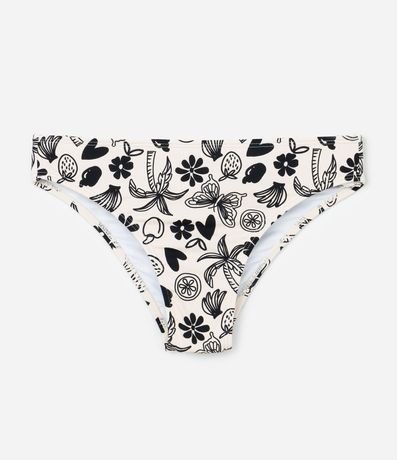 Bikini Infantil con Tiras laterales y Estampa Tropical - Talle 5 a 14 años 5