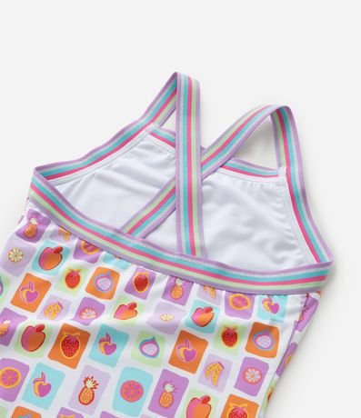 Malla Infantil con Tira Larga y Estampado de Frutas - Talle 5 a 14 años 4