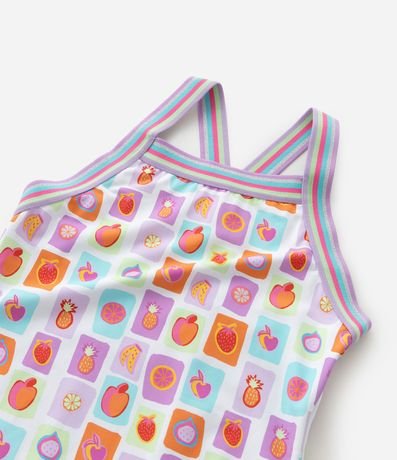 Malla Infantil con Tira Larga y Estampado de Frutas - Talle 5 a 14 años 6