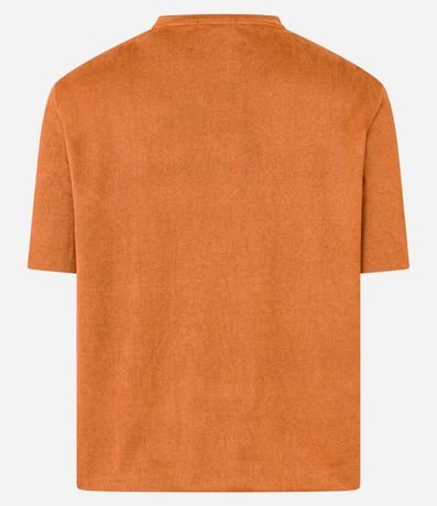 Blusa en Gamuza con Cuello Redondo y Manga Corta 6