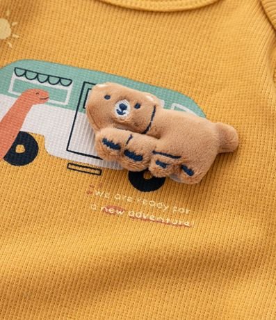 Body Infantil con Estampa Interactiva Autobus y Oso - Talle 0 a 18 meses 6