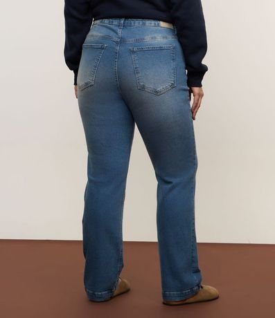 Pantalón Recto en Jeans con Elastano Detalles Curve & Plus Size 3