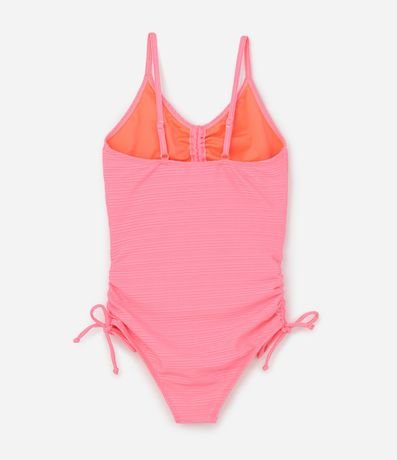 Malla Infantil con protección UV  e Recortes con lazo - Talle 7 a 16 años 2