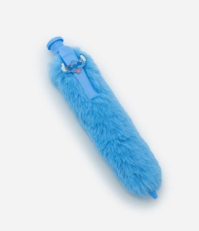 Lapicera Peludita con Carita de Stitch