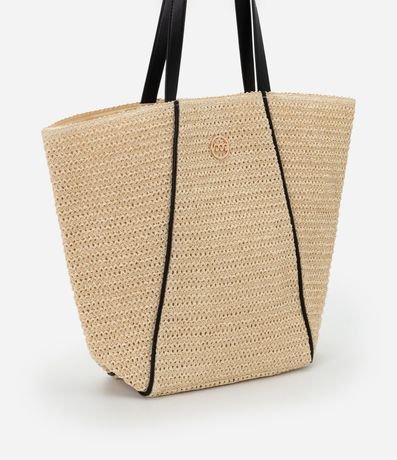 Bolsa de Playa en Paja con Bretel de PU