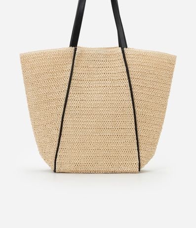 Bolsa de Playa en Paja con Bretel de PU 3