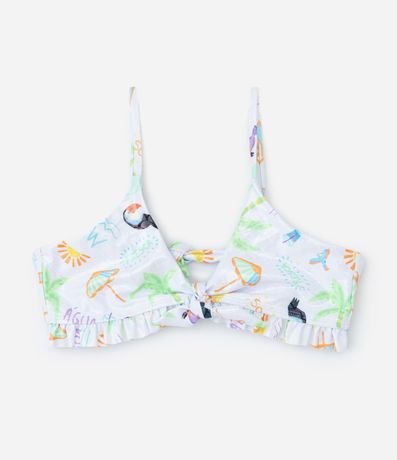 Bikini Infantil con Volados y Protección UV - Talle 5 a 14 años 2