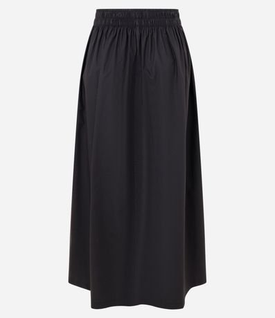 Pollera Evasê Midi en Tricolina con Toque Empapelado 6