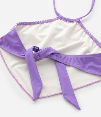 Bikini Infantil con Lazo Tipo Pañuelo y Estampa Abstracta - Talle 5 a 14 años 8