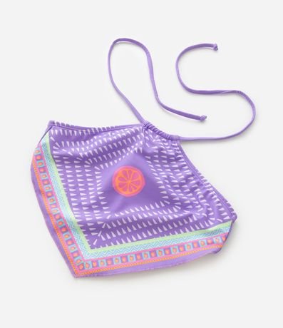Bikini Infantil con Lazo Tipo Pañuelo y Estampa Abstracta - Talle 5 a 14 años 12