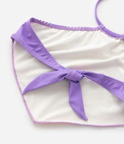 Bikini Infantil con Lazo Tipo Pañuelo y Estampa Abstracta - Talle 5 a 14 años 6