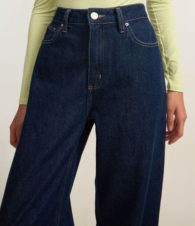Pantalón Wide Leg en Jeans con Cintura Alta 4