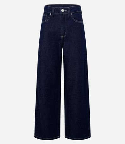 Pantalón Wide Leg en Jeans con Cintura Alta