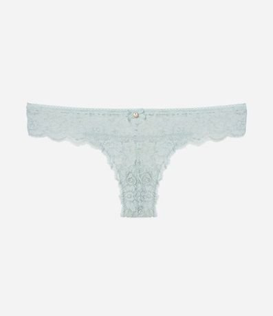 Bombacha Bikini Hilo en Encaje Floral con Moña en la Cintura 5