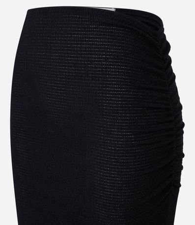 Pollera Larga Midi Texturizada con Flecos y Abertura 6