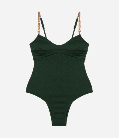 Malla en Microfibra Texturizada con Bretel Elástico y Adorno de Bambu Natural 4