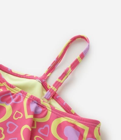 Bikini Infantil con Alças Asimétricas y Estampa de Corazones - Talle 7 a 14 años 10