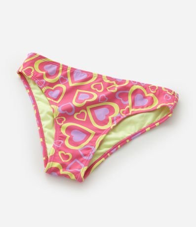 Bikini Infantil con Alças Asimétricas y Estampa de Corazones - Talle 7 a 14 años 11