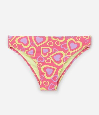 Bikini Infantil con Alças Asimétricas y Estampa de Corazones - Talle 7 a 14 años 5