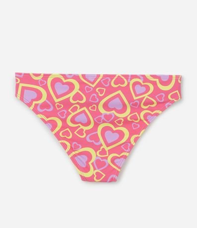 Bikini Infantil con Alças Asimétricas y Estampa de Corazones - Talle 7 a 14 años 6