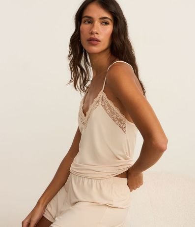 Pijama Short Doll con Detalles en Encaje