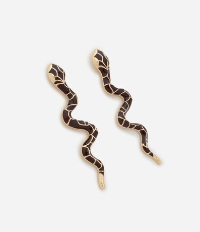 Caravana Mediano con Forma de Serpiente Bicolor Esmaltado 2