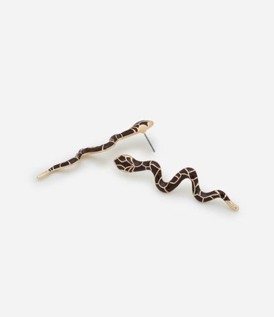 Caravana Mediano con Forma de Serpiente Bicolor Esmaltado 3