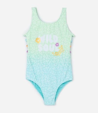 Malla Infantil con Estampa Degradé Animal Print - Talle 5 a 14 años