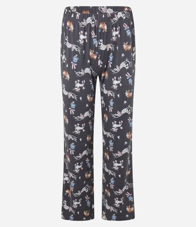 Pijama Largo Canelado con Pantalón Estampa de Dogs Esportistas 7