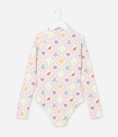 Malla Infantil en Microfibra con Estampa Tropical - Talle 5 a 14 años 2