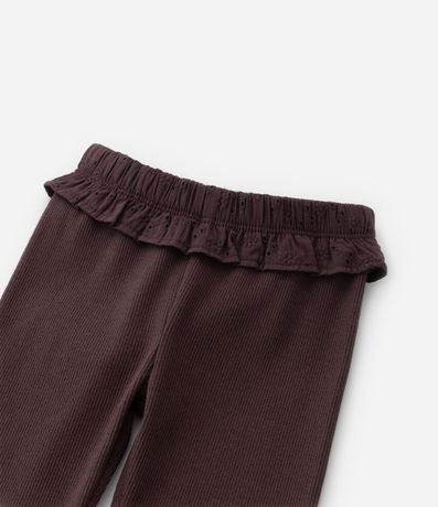 Pantalón Legging Infantil Acanalada con volado - Talle 1 a 6 años 4