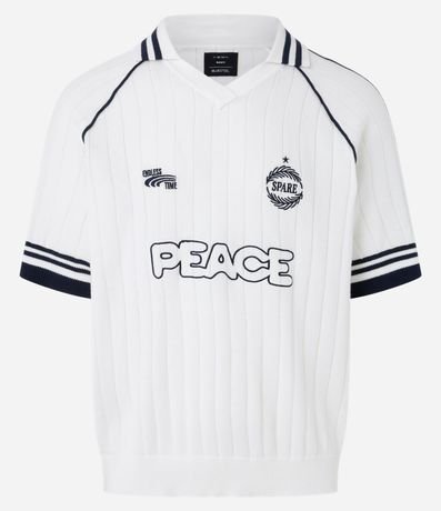 Camisa Polo Boxy en Punto con Bordado Localizado 7